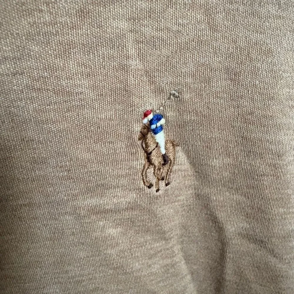 Ralph Lauren Sand Tan Long Sleeve Polo Shirt 2XB Preppy Classic Coastal Modern